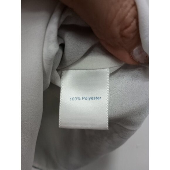 Everive Allison Joy Womens Blouse Small Gray White Animal Print Sleeveless Top - Picture 4 of 7